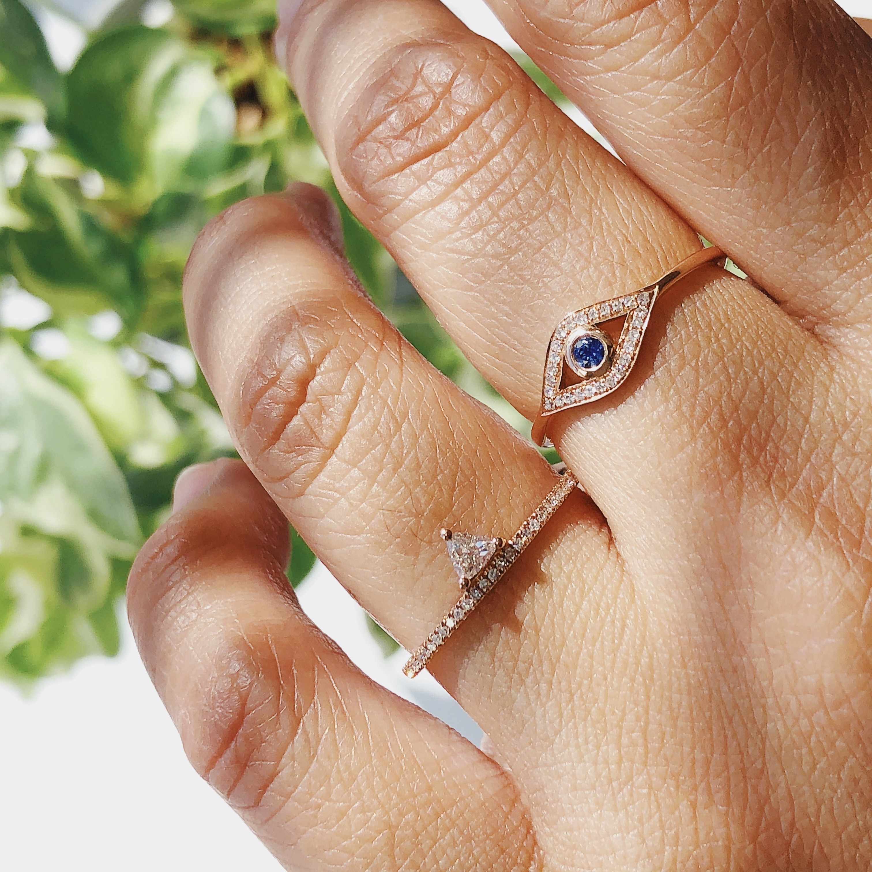 Voorman bibliotheek Ooit 14KT Yellow Gold Evil Eye Sapphire and Diamond Ring - Rings - Shop by Style  - SHOP
