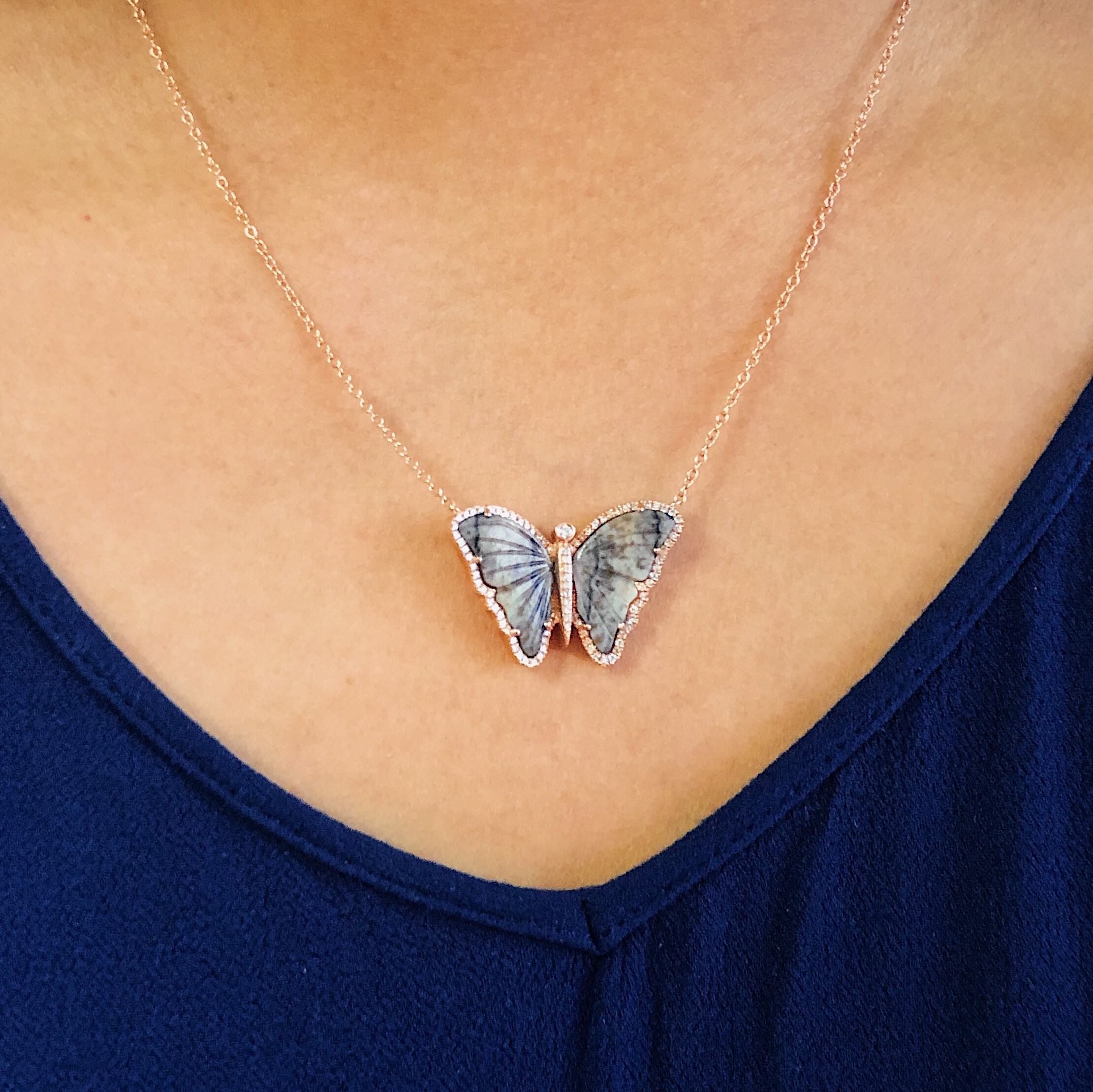 Mini Opal Butterfly Necklace | kerrymanwomanhome